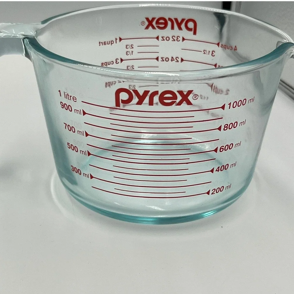 Pyrex Glass Measuring Cup Set 3-Piece Clear Kitchen Basics New